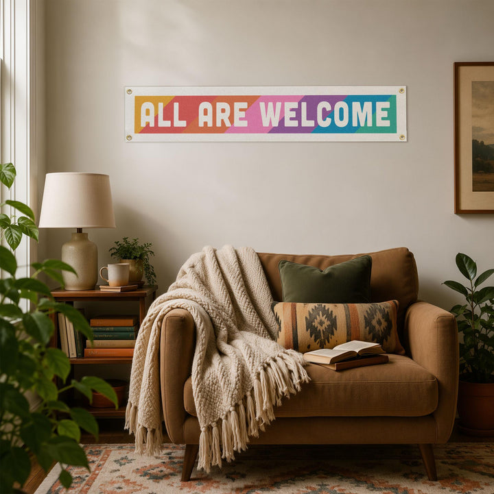 All Are Welcome Felt Banner