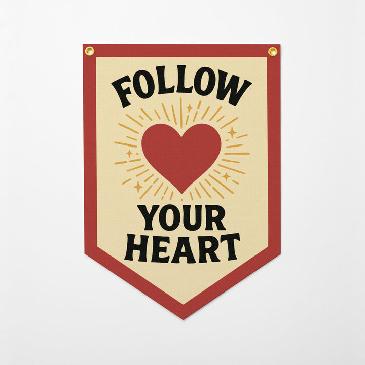 Follow Your Heart Felt Camp Flag
