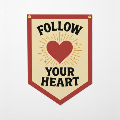 Follow Your Heart Felt Camp Flag