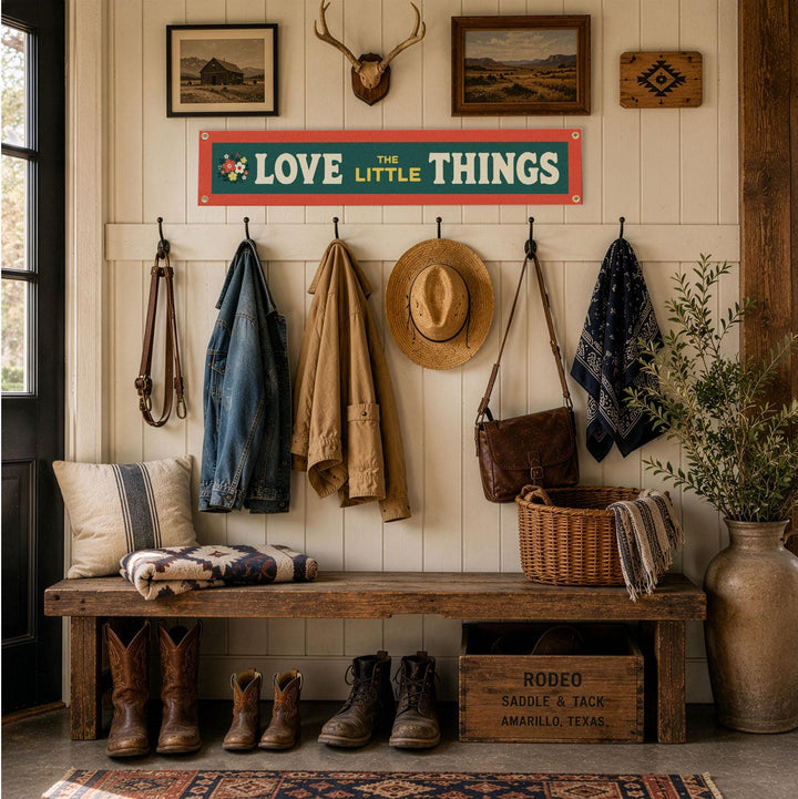 Love The Little Things Felt Banner