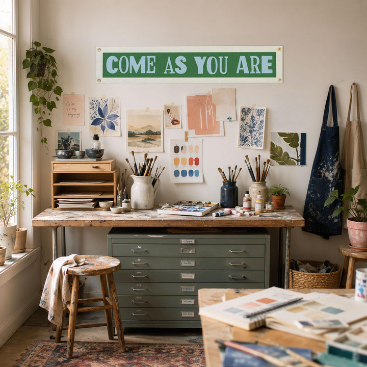 Come As You Are Felt Banner