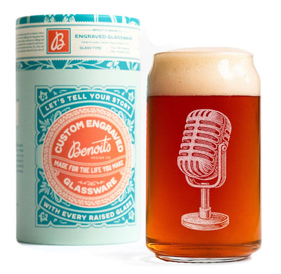 Vintage Microphone Glass