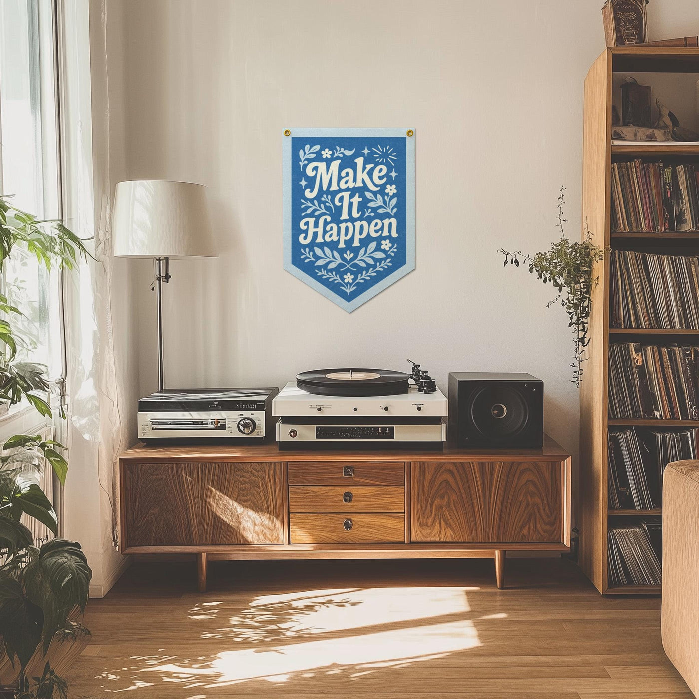 Make It Happen Felt Camp Flag