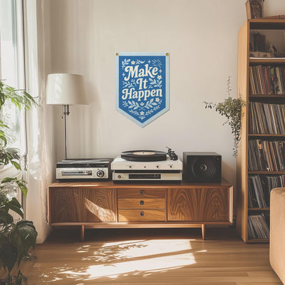Make It Happen Felt Camp Flag