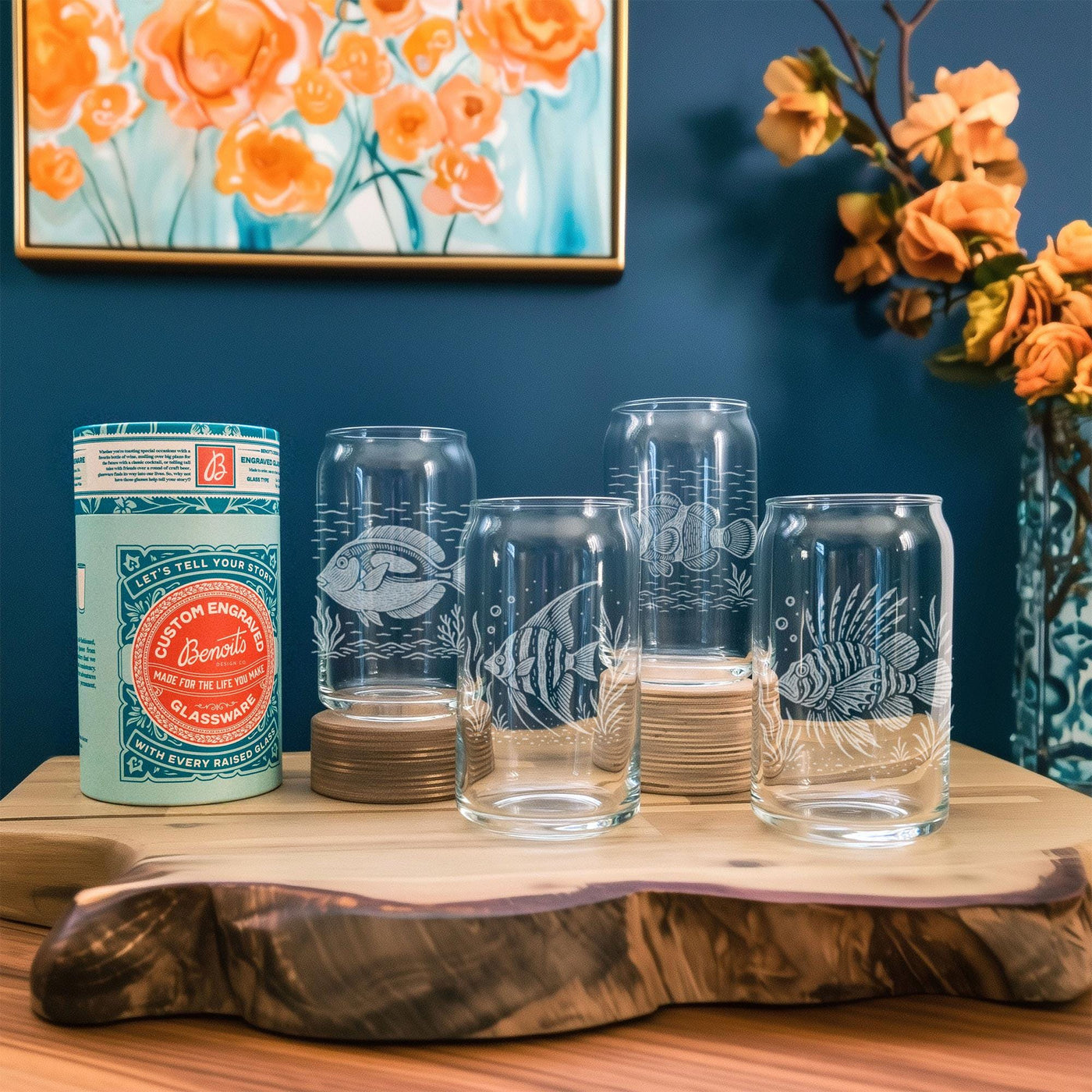 Tropical Reef Fish Glasses