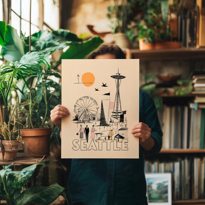 Seattle, Washington MCM Paper Print