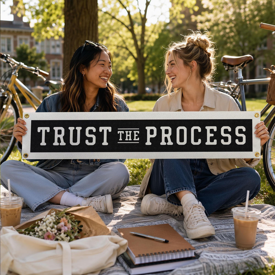 Trust the Process Felt Banner