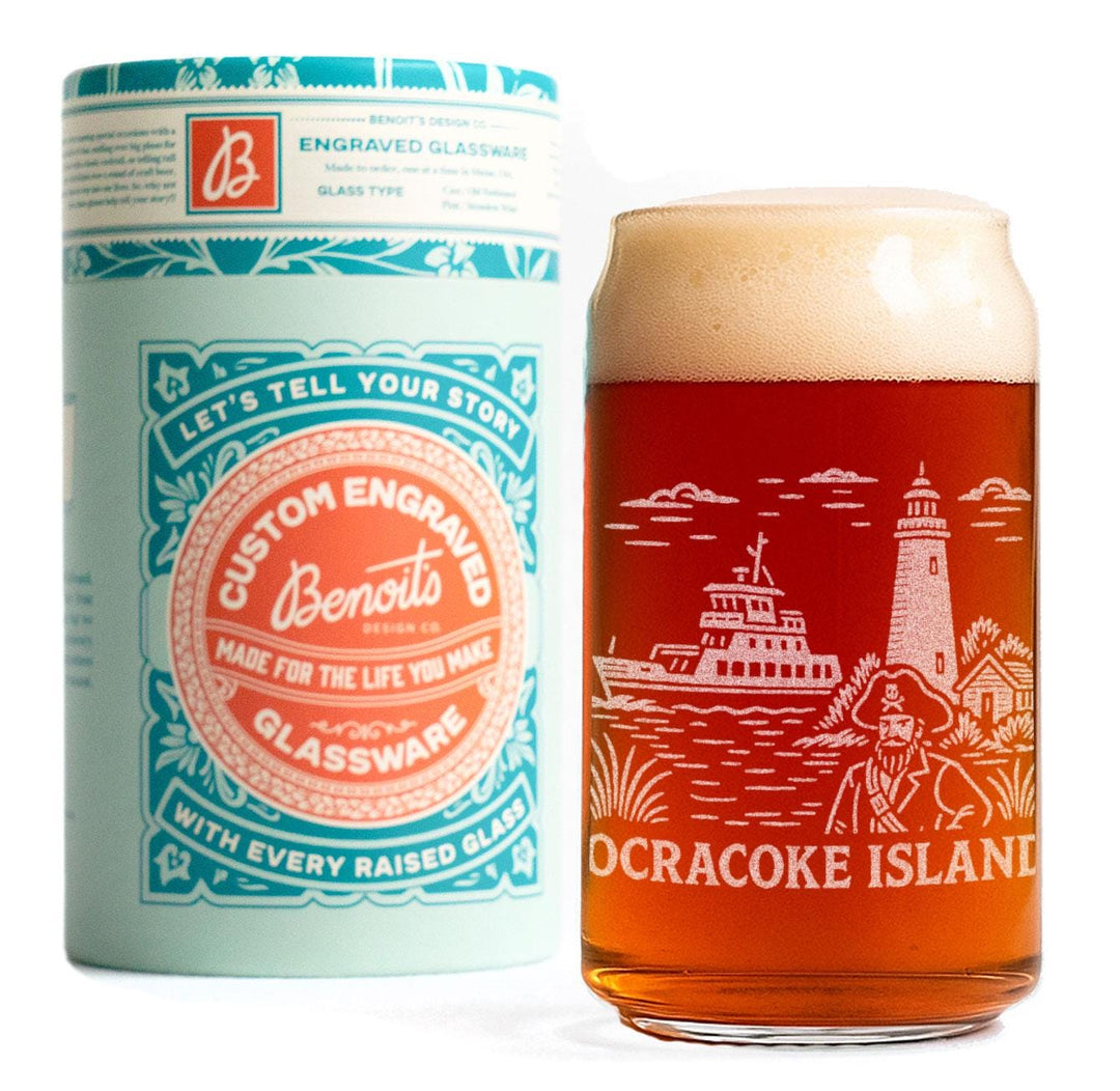 Ocracoke Island North Carolina Glasses