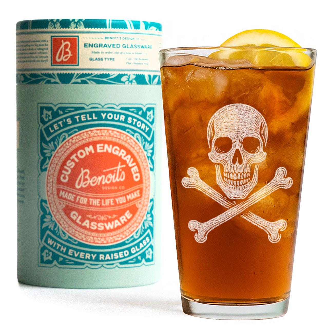 Skull & Crossbones Glass