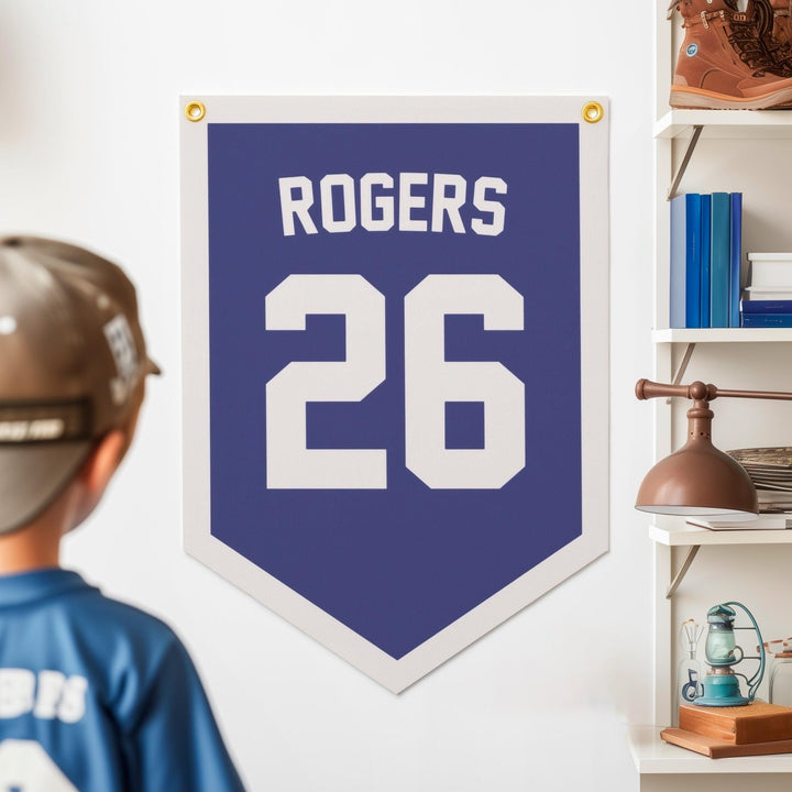 Custom Sports Jersey Style Felt Camp Banner
