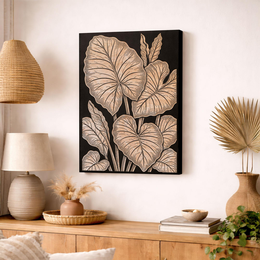 Elephant Ear Engraved Birch Art Panel
