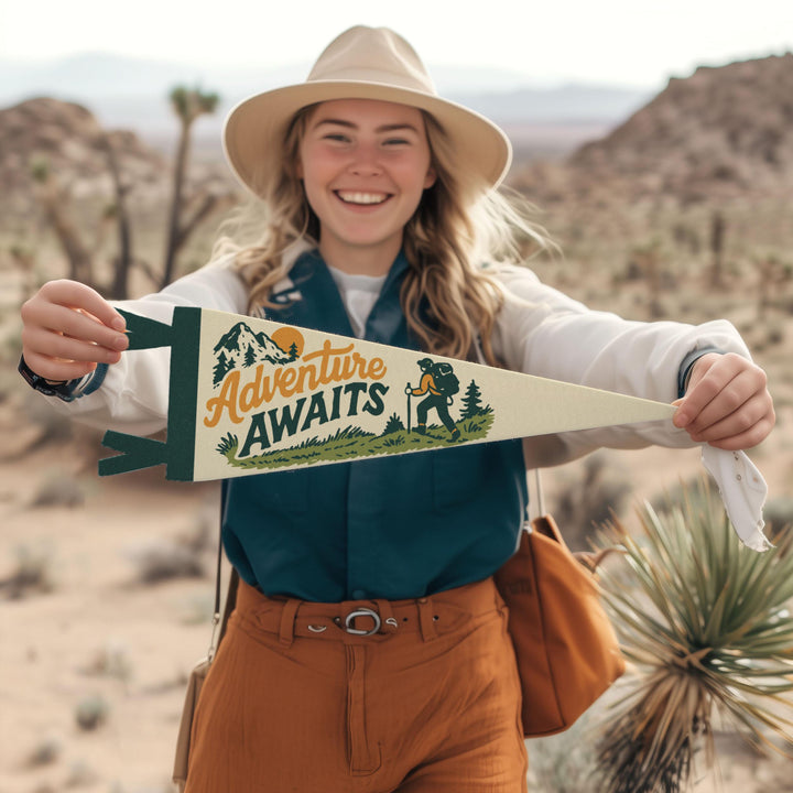 Adventure Awaits Felt Pennant