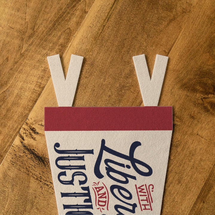 With Liberty and Justice for All Felt Pennant