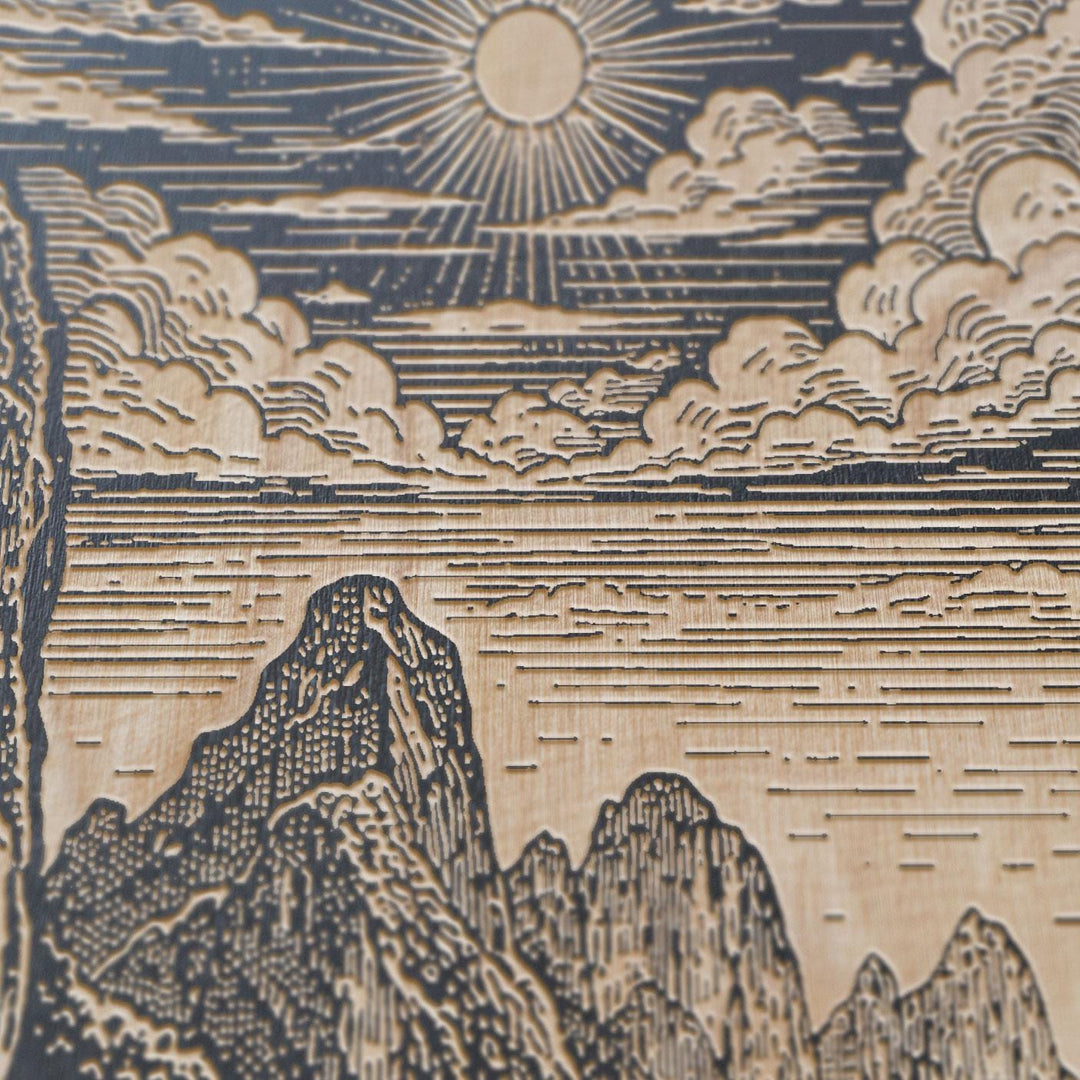 Thailand Engraved Birch Art Panel