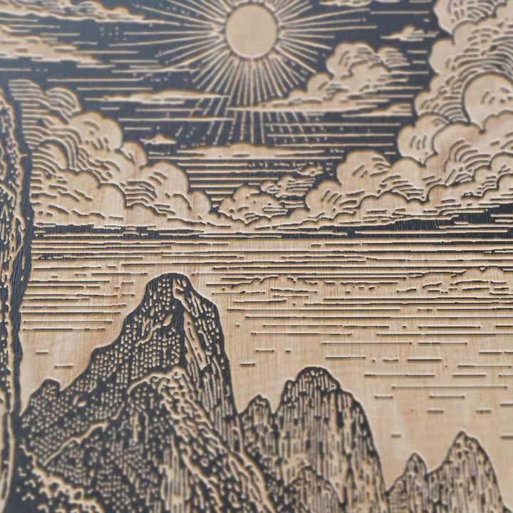Thailand Engraved Birch Art Panel