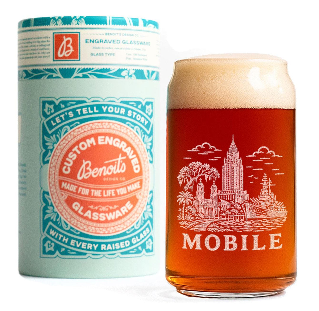 Mobile Alabama Engraved Glass