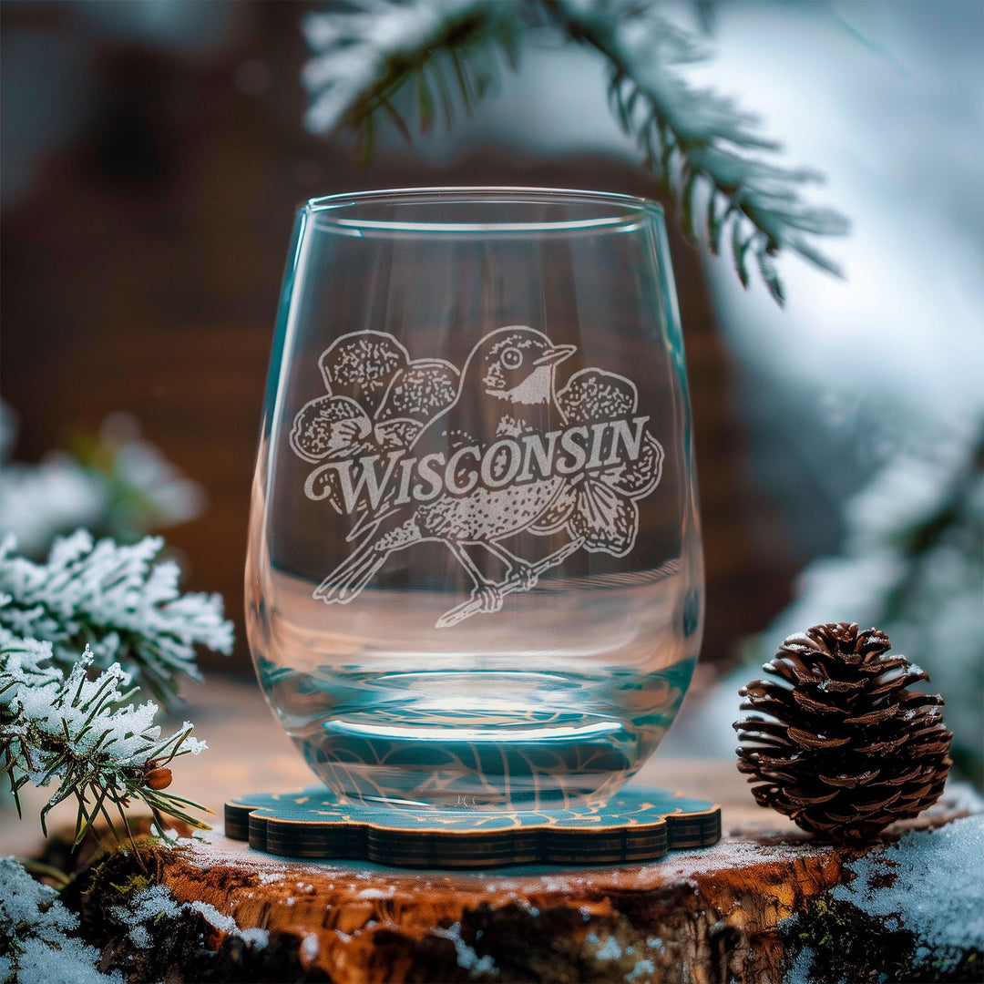 Wisconsin State Bird Glasses