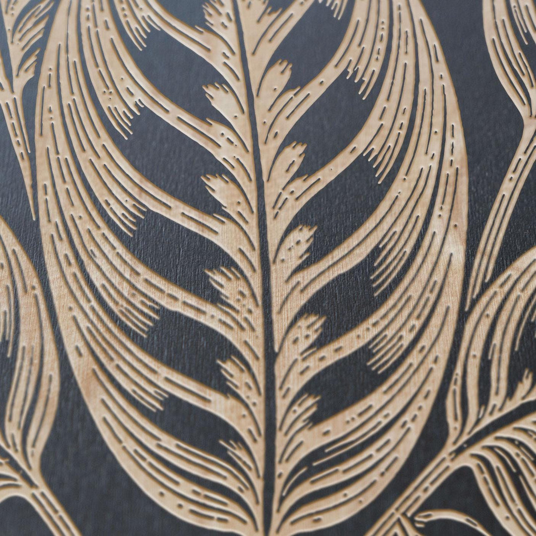 Prayer Plant Leaf Engraved Birch Art Panel