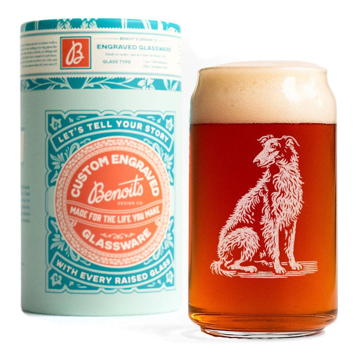 Borzoi Customizable Dog Glasses