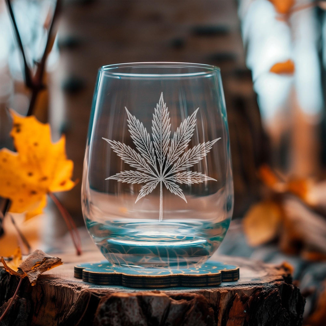 Cannabis Leaf Glasses