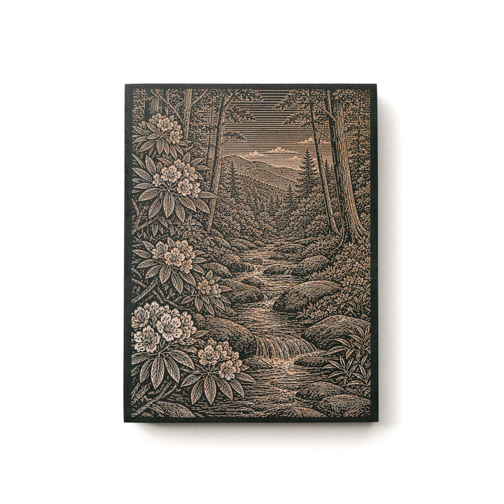 Mountain Laurel by Creek Engraved Birch Art Panel