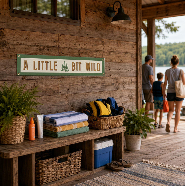 A Little Bit Wild Felt Banner
