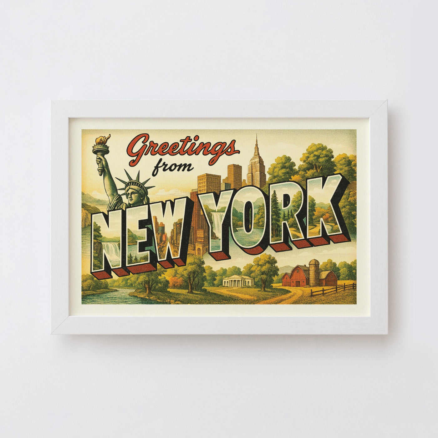 New York Postcard Art Print