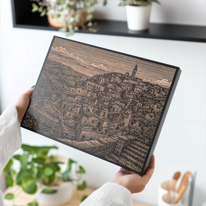 Sassi di Matera Engraved Birch Art Panel