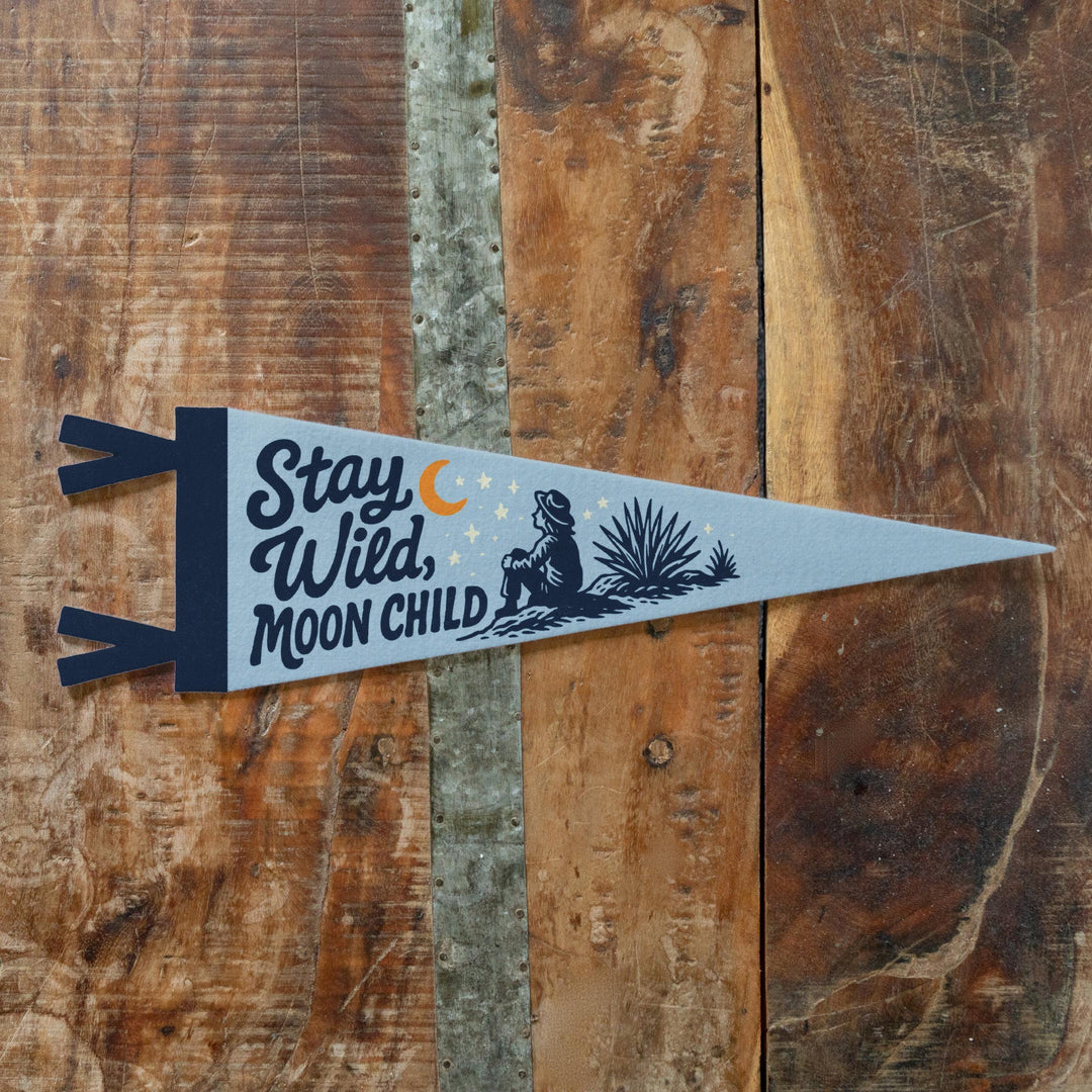Stay Wild Moon Child Felt Pennant