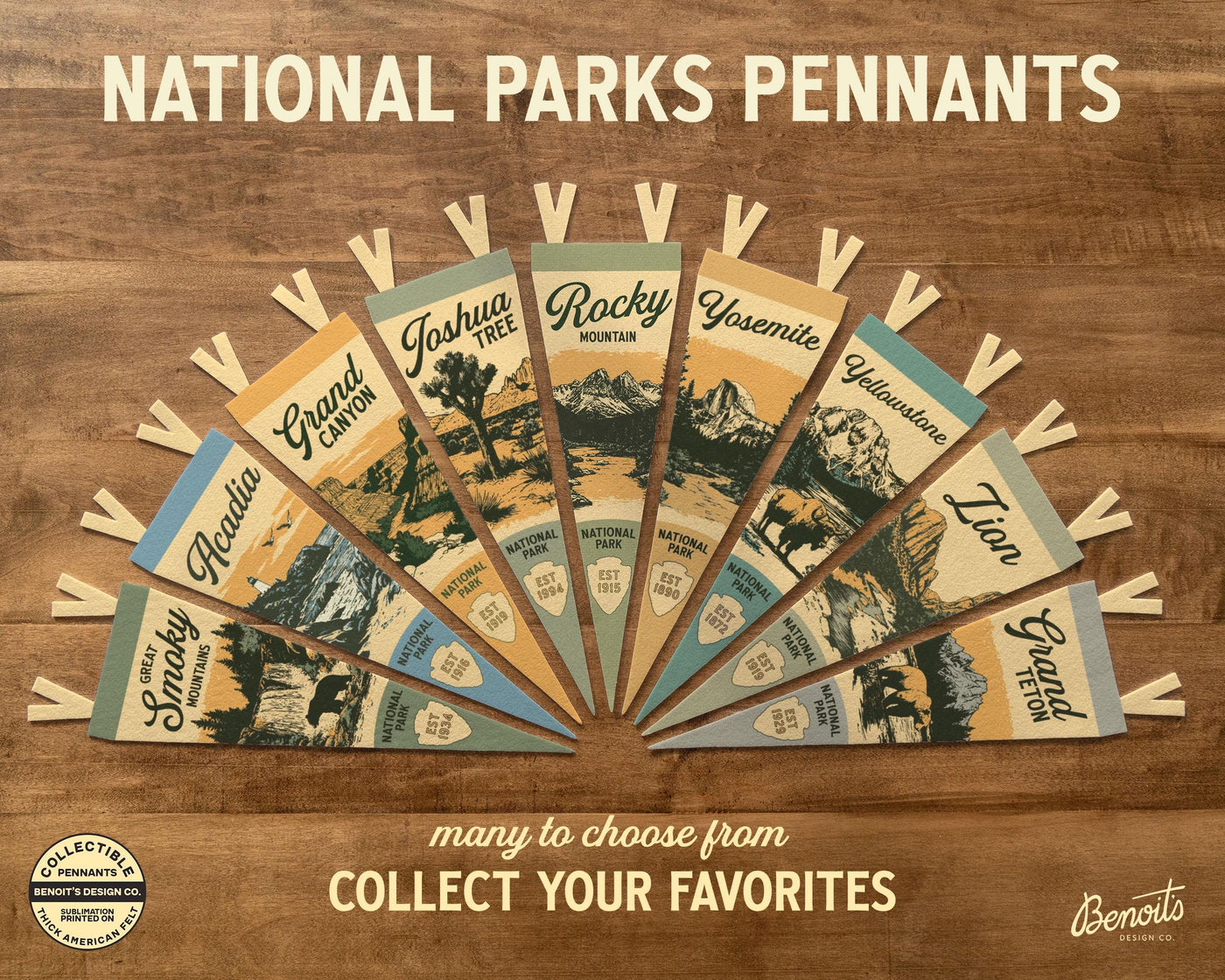 Acadia National Park Felt Pennant