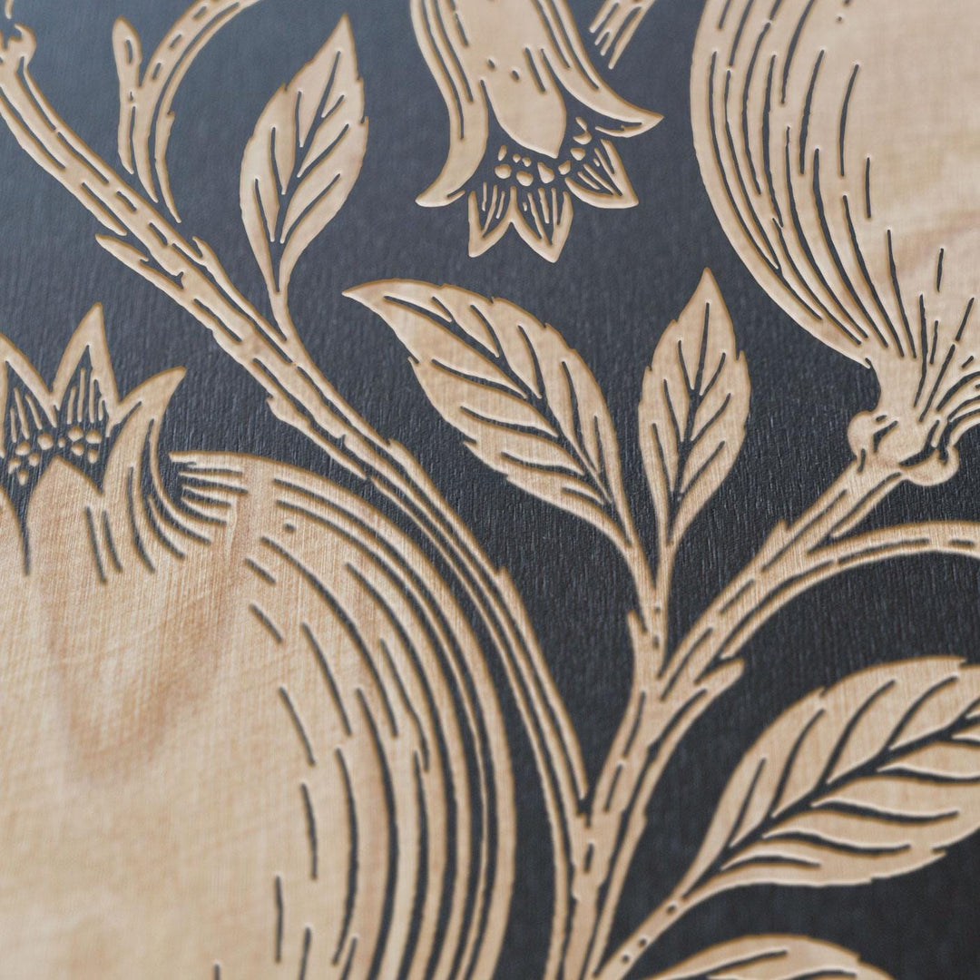 Pomegranate Engraved Birch Art Panel