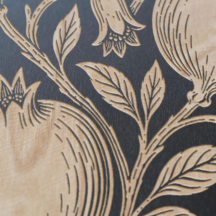 Pomegranate Engraved Birch Art Panel