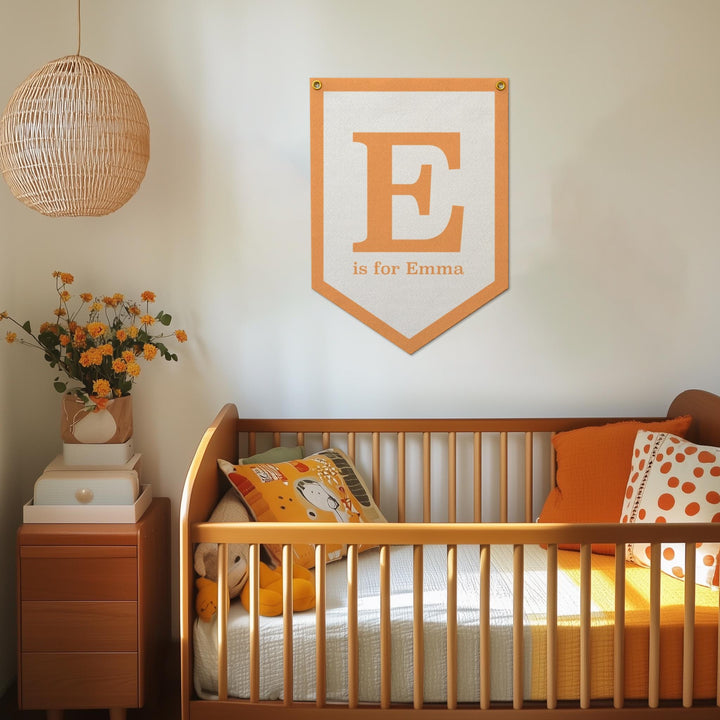 Custom Name Alphabet Block Felt Camp Flag