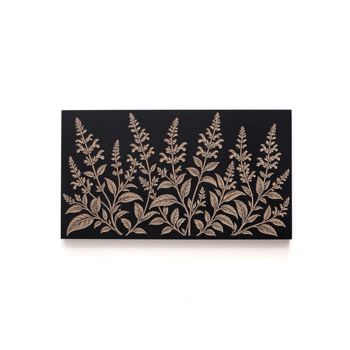 Salvia Engraved Birch Art Panel