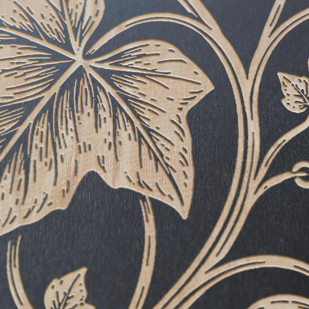 Climbing Ivy Vines Engraved Birch Art Panel