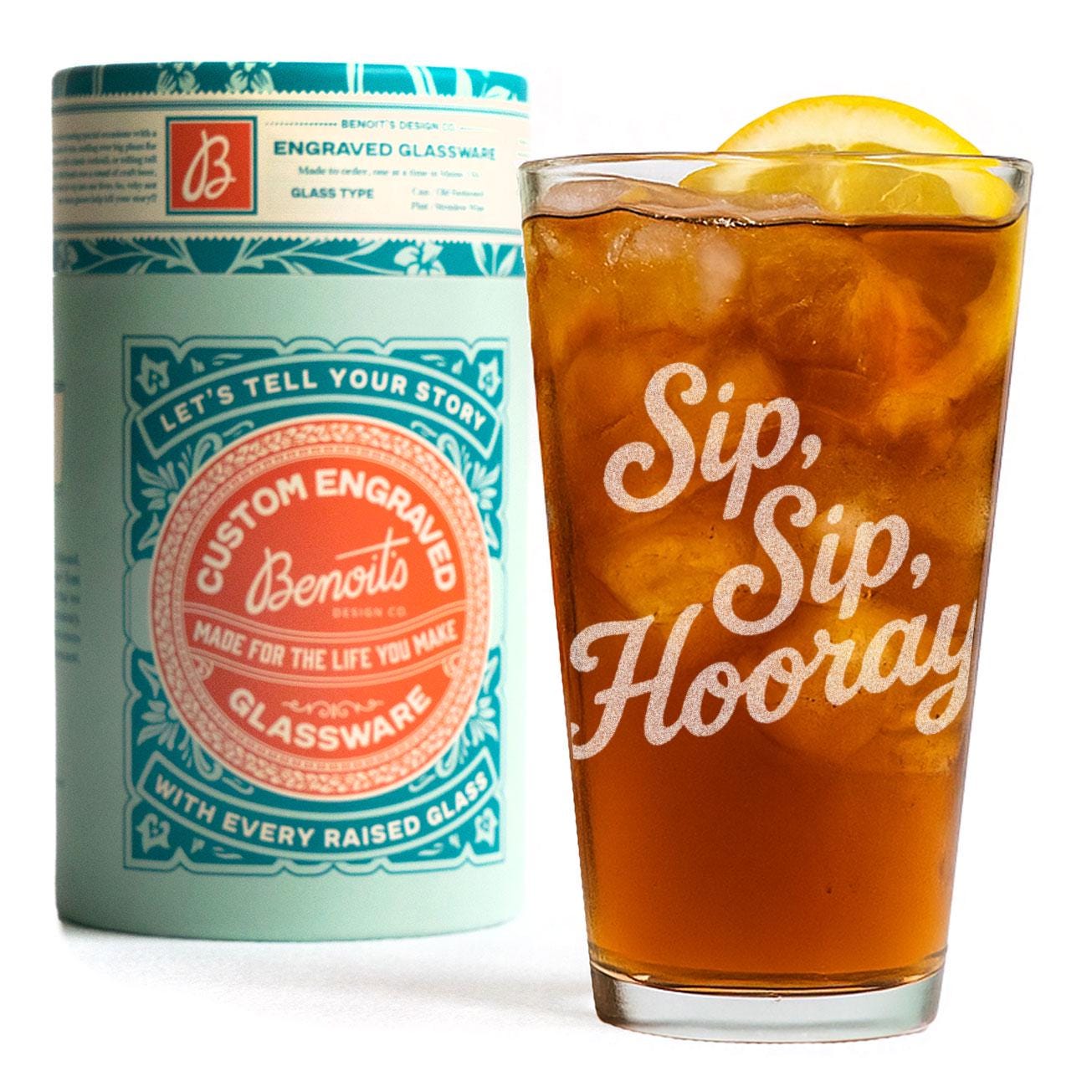 Sip Sip Hooray Glass