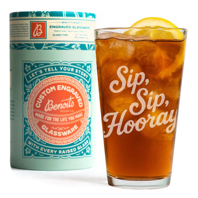 Sip Sip Hooray Glass