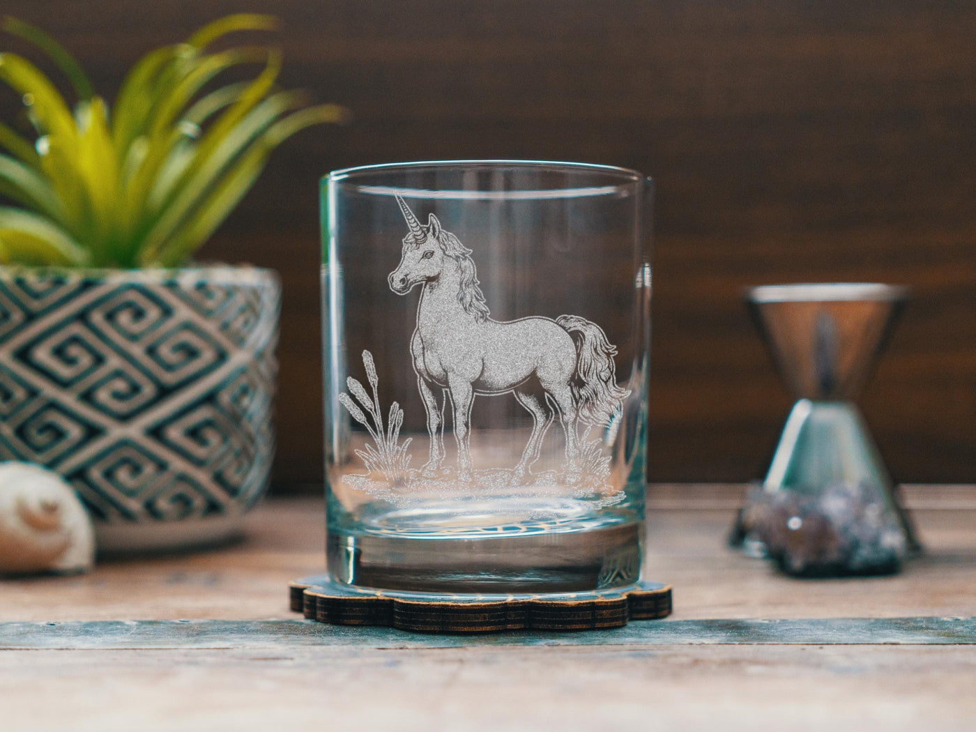 Unicorn Glasses | Mythical Creature Themed Personalized Whiskey, Wine & Beer Glassware Gift, Cryptozoology Drinkware, Magical Fantasy Gifts