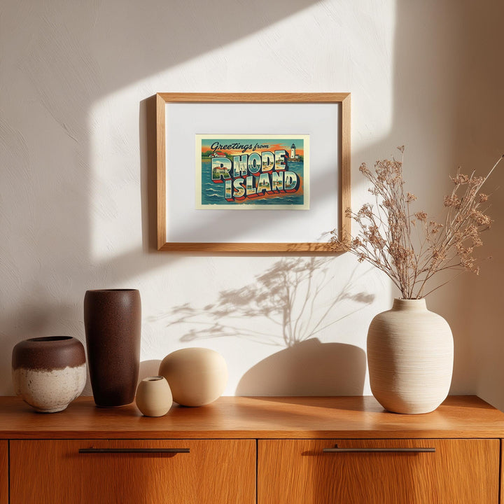 Rhode Island Postcard Art Print