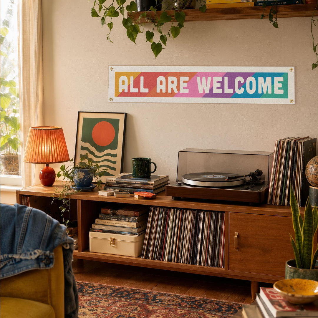 All Are Welcome Felt Banner