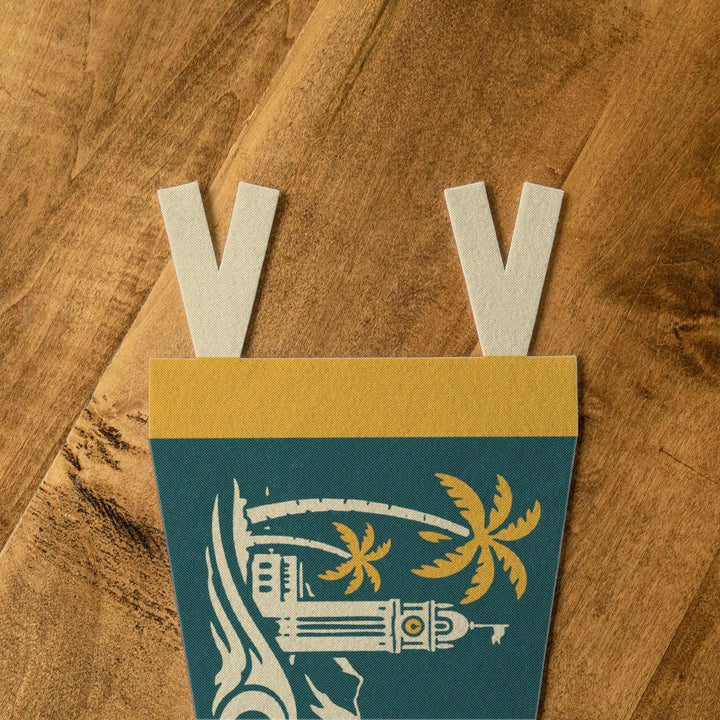 Honolulu Hawaii Felt Pennant