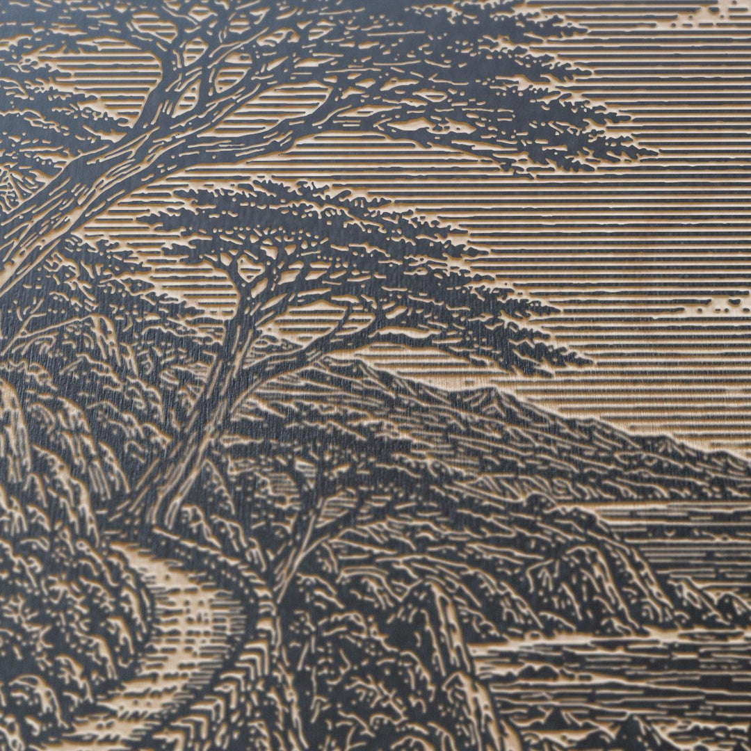 Carmel Cypress Coast Engraved Birch Art Panel
