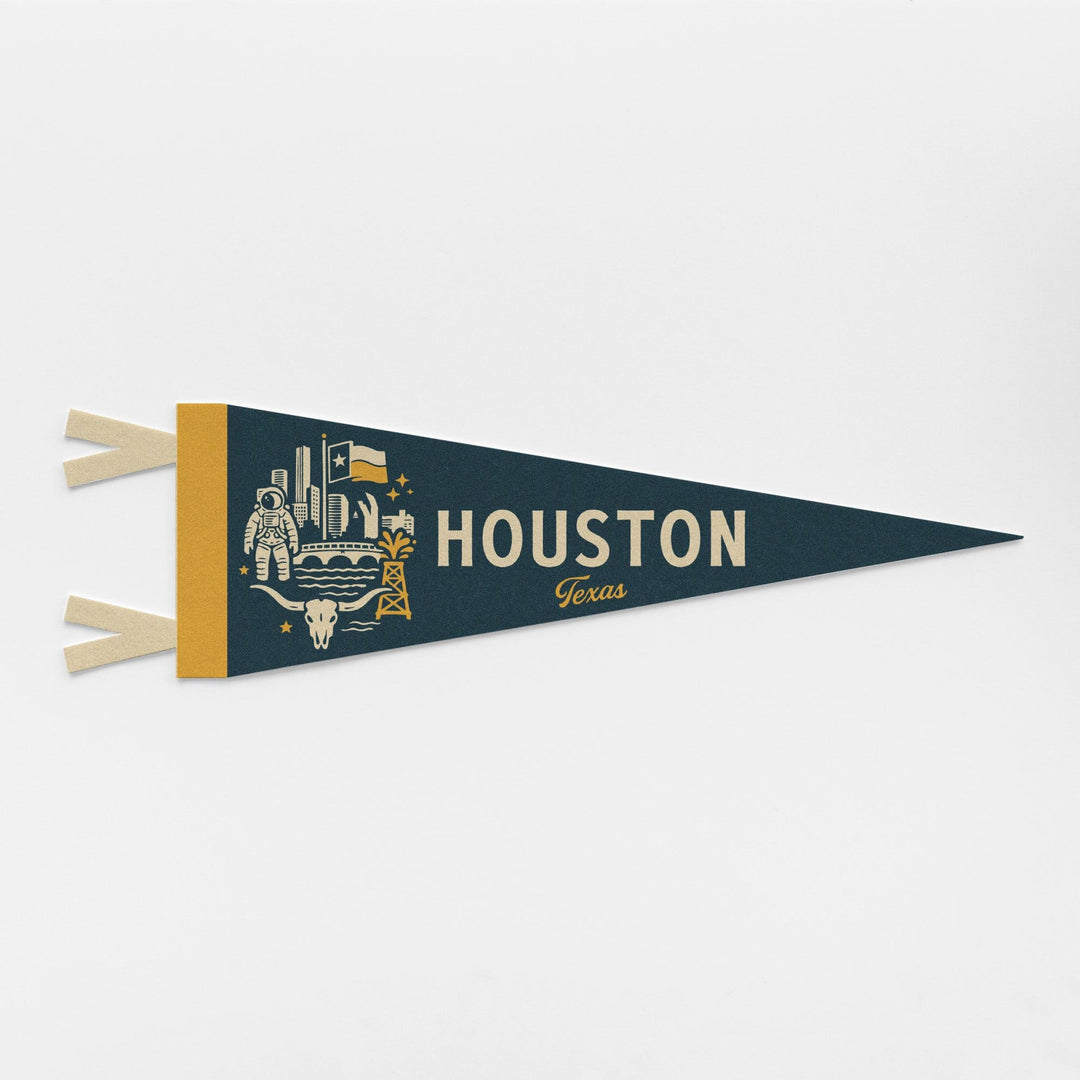 Houston Texas Felt Pennant