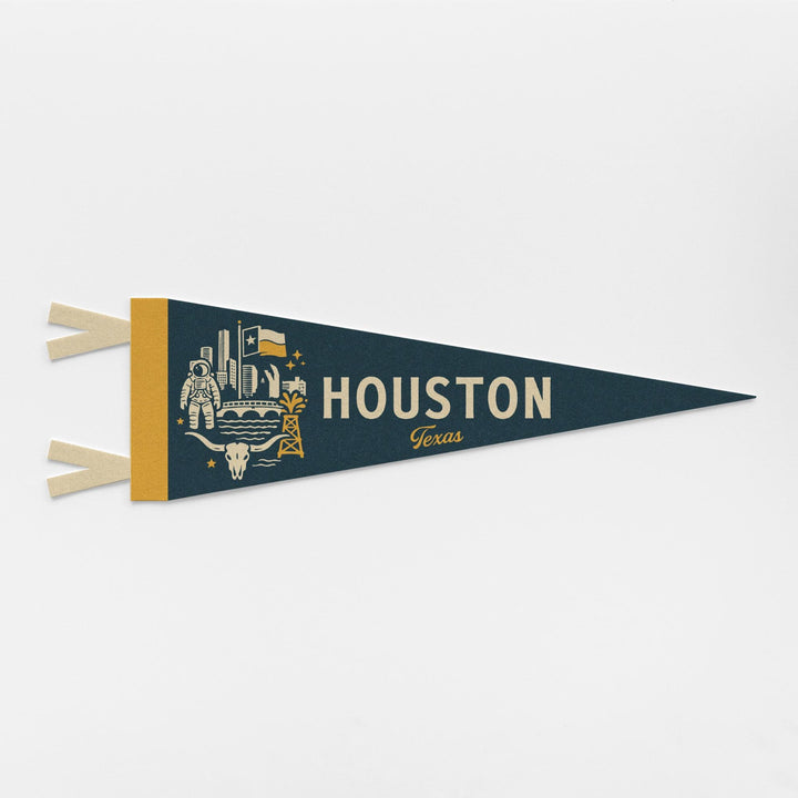 Houston Texas Felt Pennant