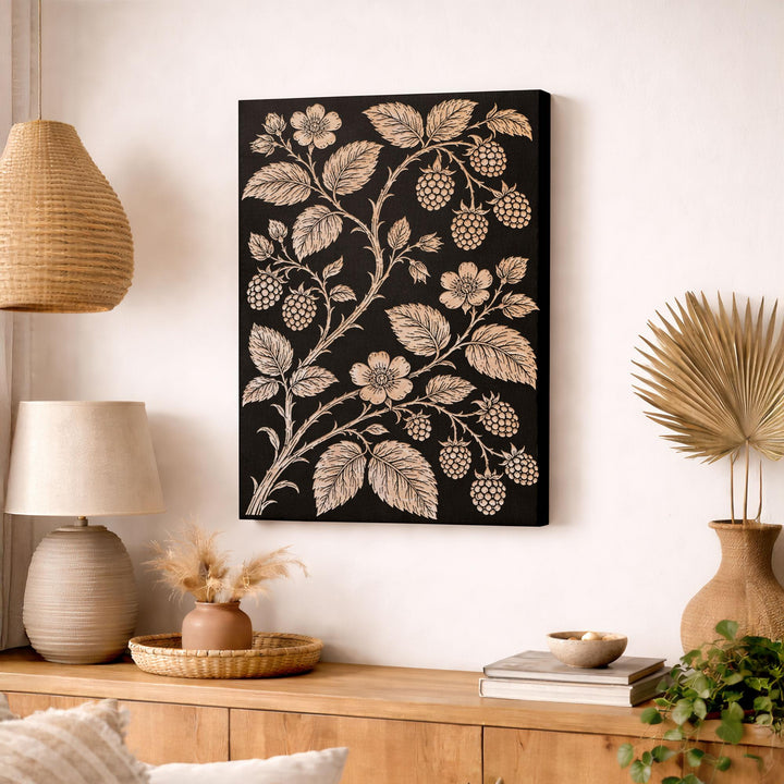 Berry &amp; Bramble Engraved Birch Art Panel