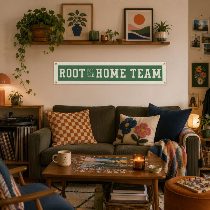 Root for the Home Team Felt Banner