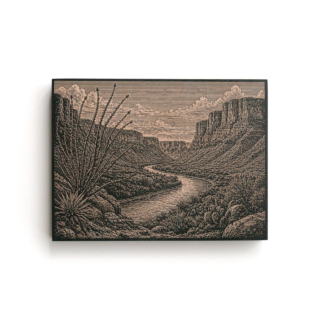 Big Bend Rio Grande Engraved Birch Art Panel