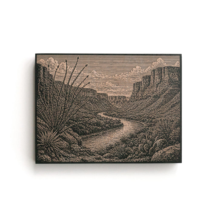 Big Bend Rio Grande Engraved Birch Art Panel