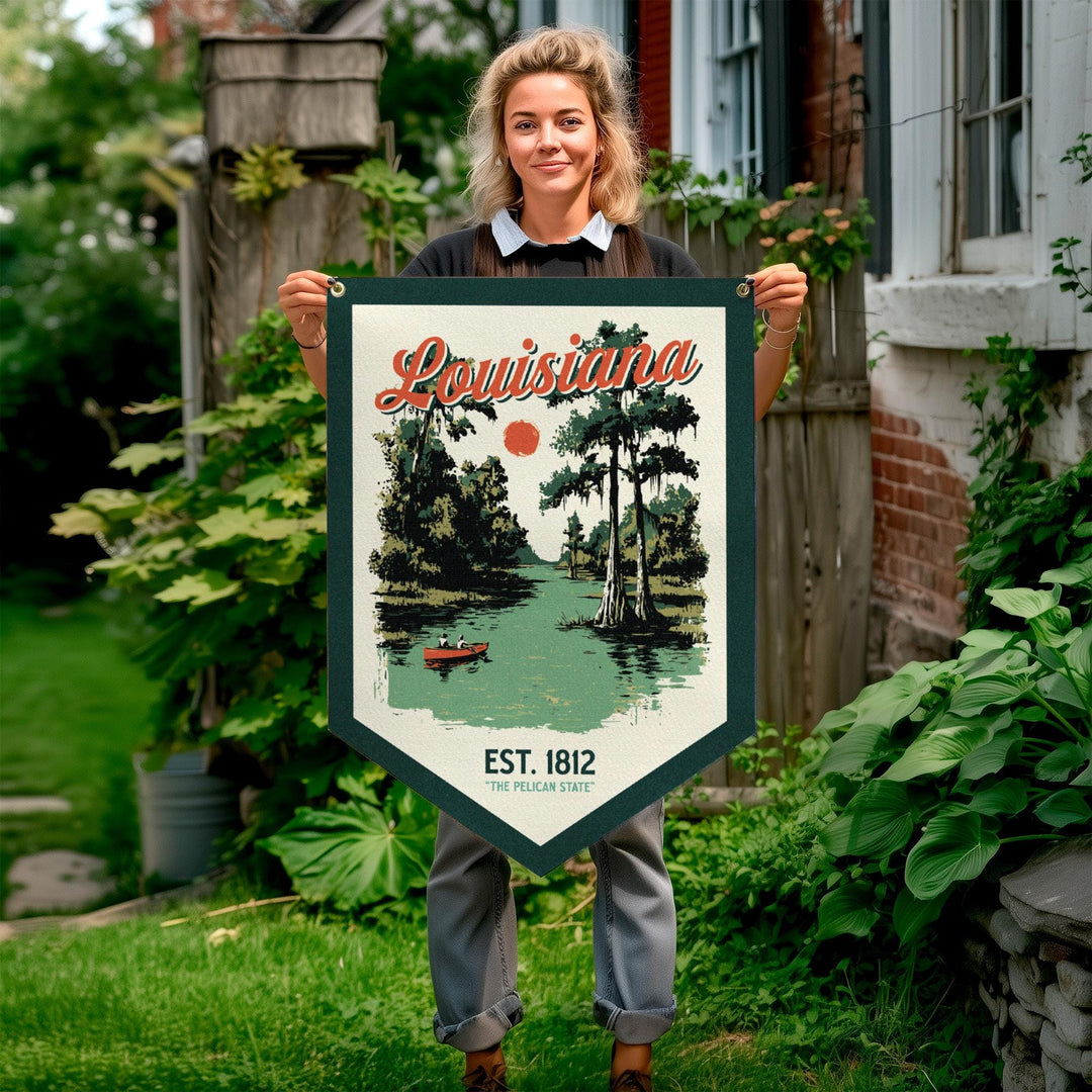 Louisiana Felt Camp Flag