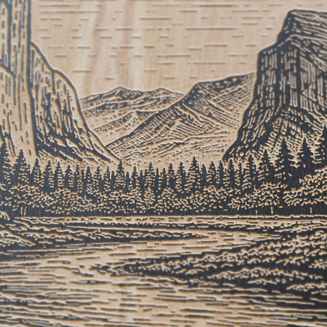 Yosemite River Engraved Birch Art Panel